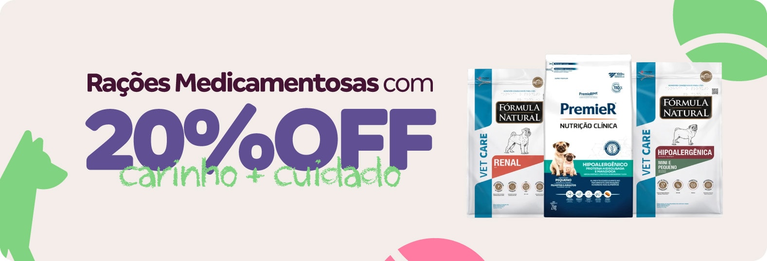 Rações medicamentosas com até 20%OFF