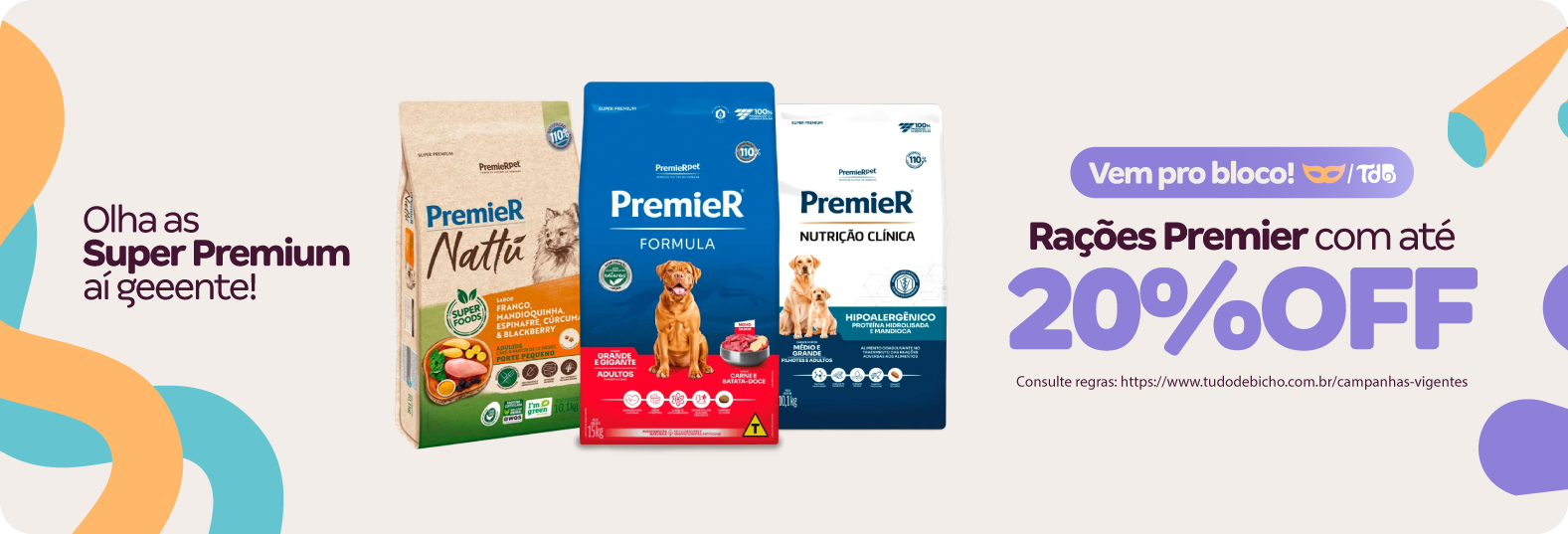 Seleção de rações com até 20% OFF