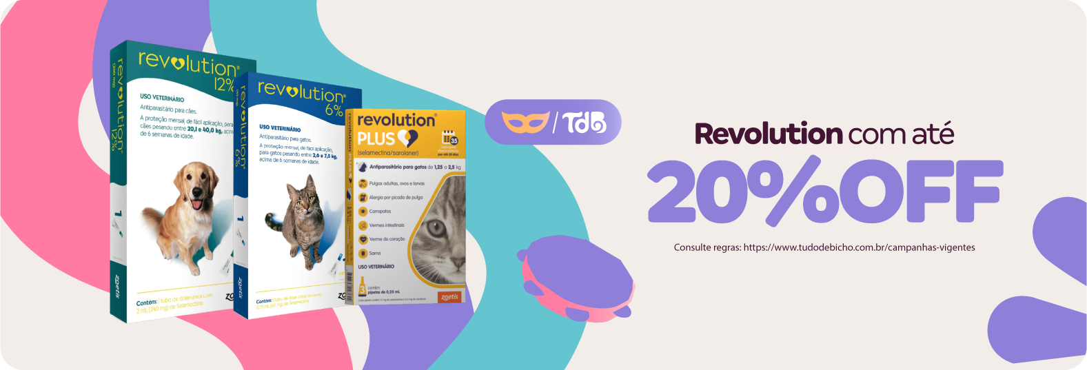 Antipulgas Revolution com até 20% OFF