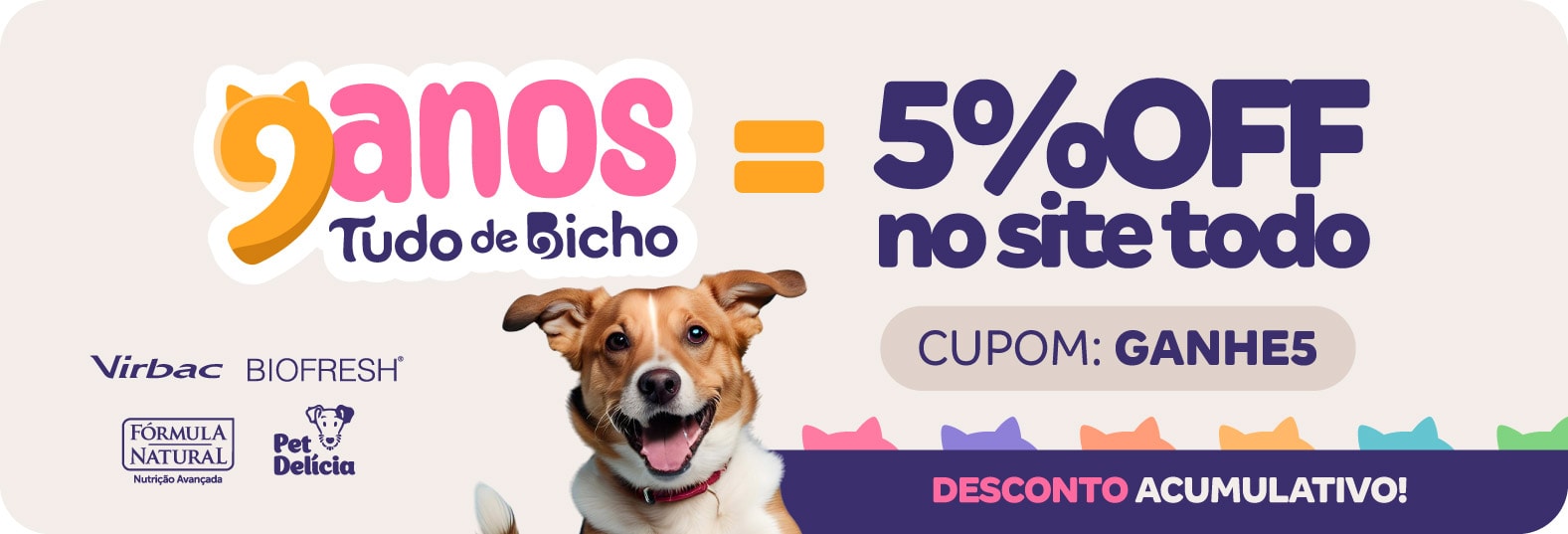 5%OFF extra em todo site com GANHE5