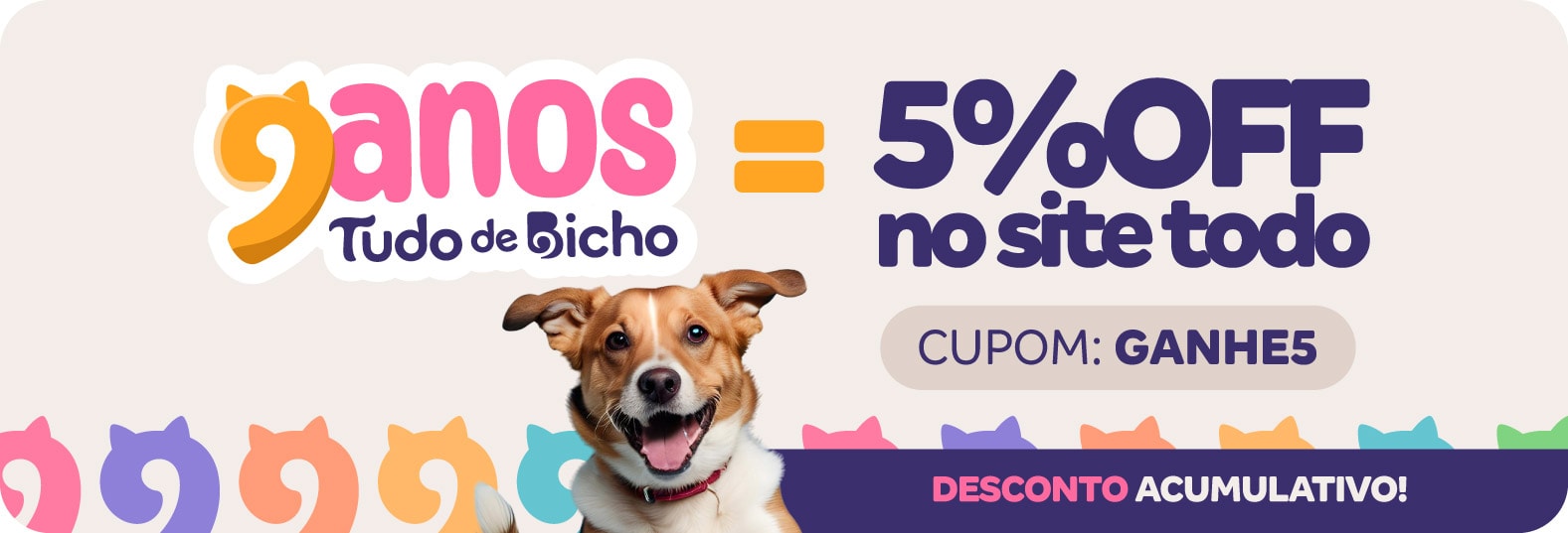 5%OFF extra em todo site com GANHE5