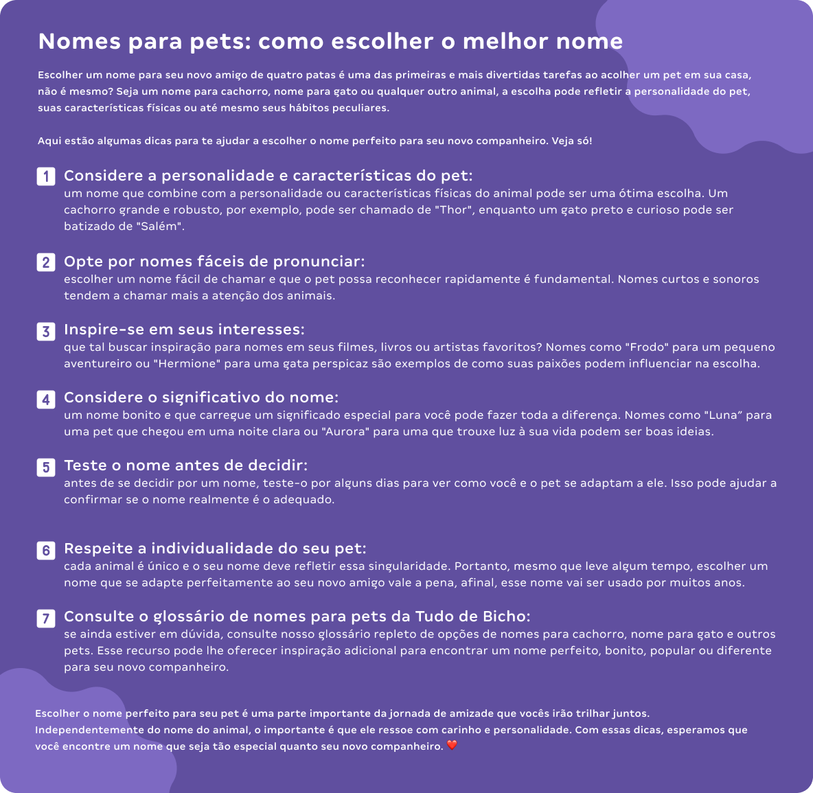 Como escolher nome pet - Desktop