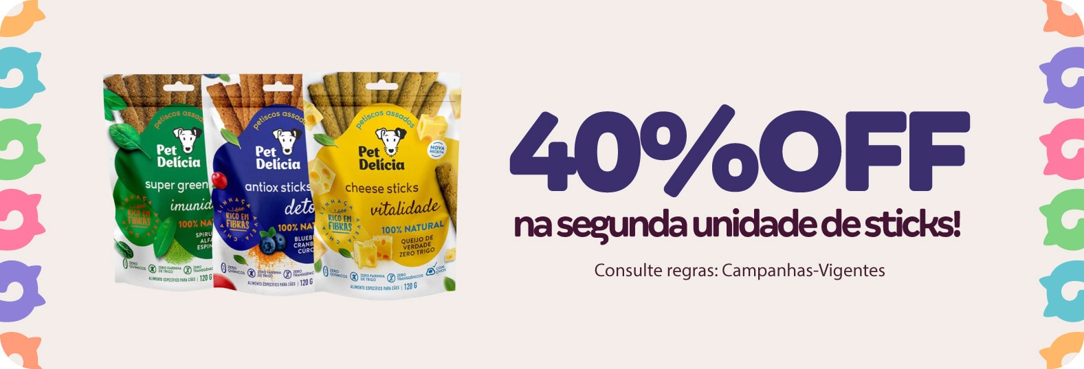 40%OFF na 2ªun de Sticks