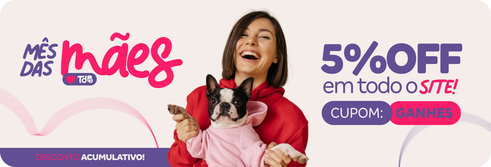 5%OFF extra em todo site com GANHE5