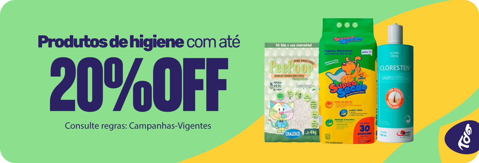 Higiene com até 20%OFF