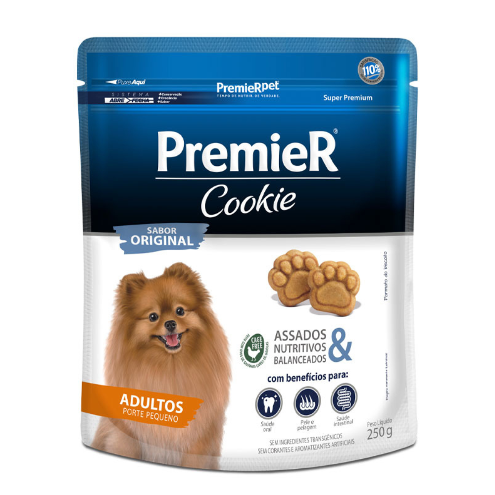 Biscoito Premier Cookie Cães Adultos Raças Pequenas 250g
