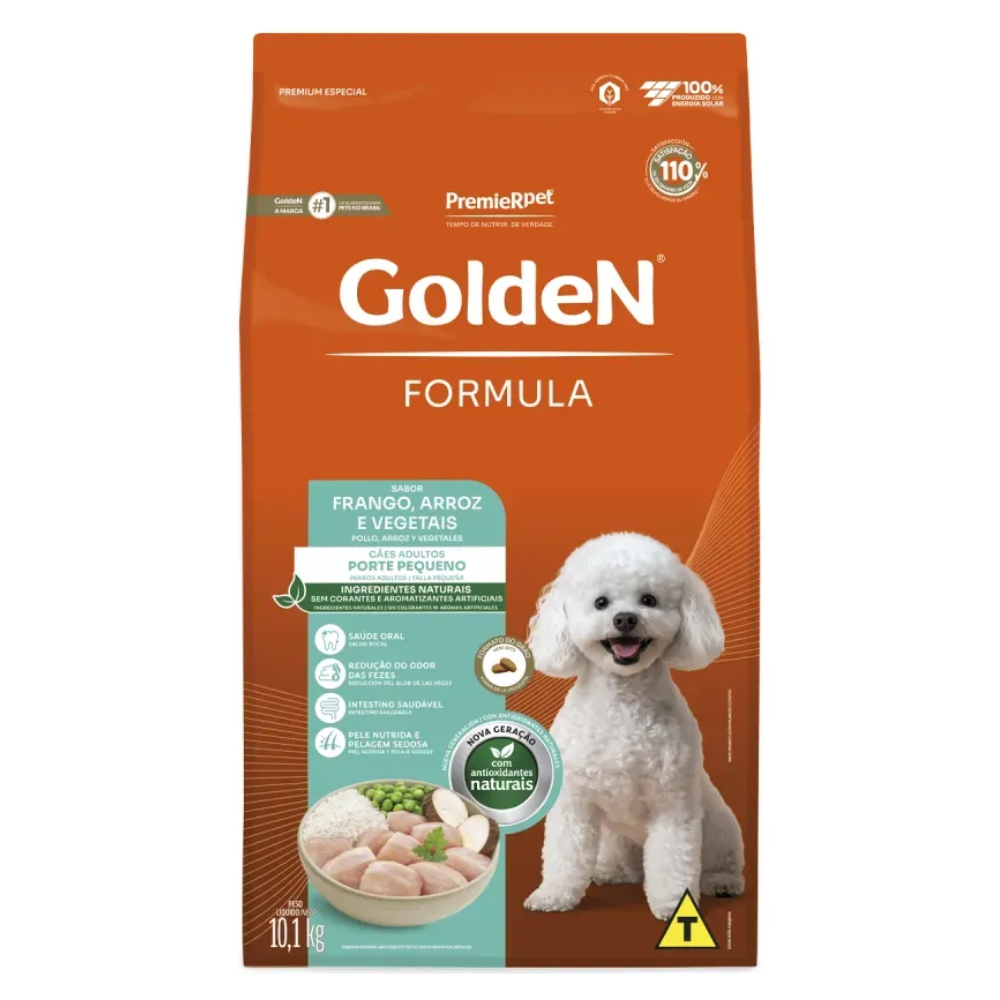 Ração Premier Golden Fórmula Mini Bits +7 Cães Sênior Frango e