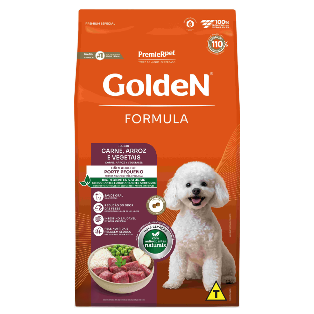 Ração Premier Golden Fórmula Mini Bits para Cães Adultos Carne e